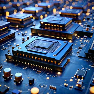 Close-up Of Sensor Array With Close-up Computer