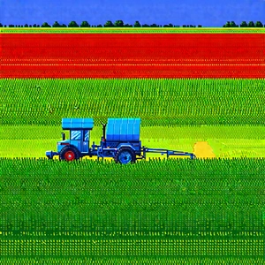 Agricultural Technology In Field Deployment With Colorful Painting