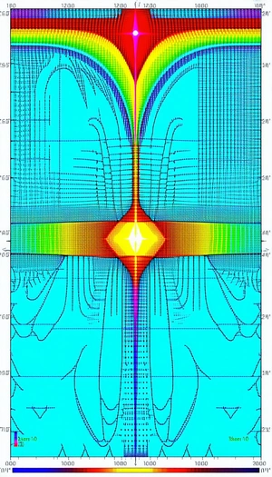 The Image Is A Colorful Graphic Of A Tunnel, With A Bright Yellow Light At The Center