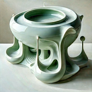 Abstract Advertising Photography: Ceramic assembly with balance