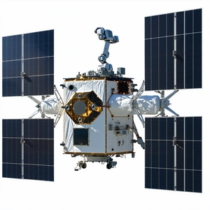 A Spacecraft With A Large Dome On Top, Floating In The Air