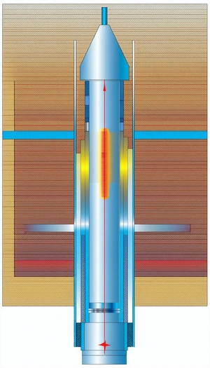 A Large Metal Pipe Is Shown In The Image