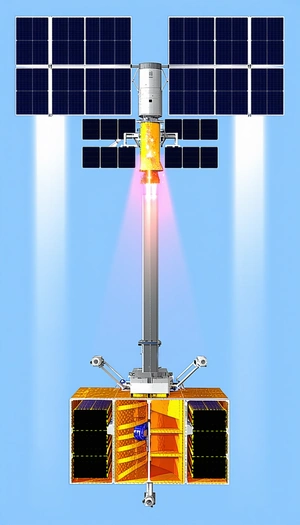 A Large Satellite Dish Is Mounted On A Tall Tower