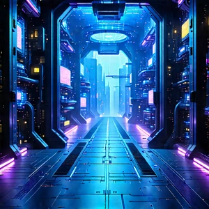 Futuristic Innovation Hub With Image