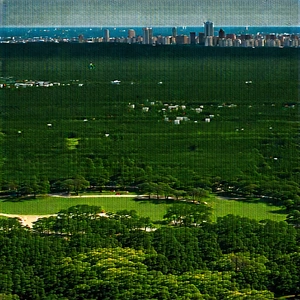 Urban Commercial Photography: Aerial view of central park