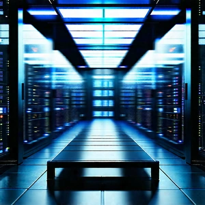 Futuristic Server Room With Image, There