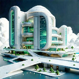 Futuristic Innovation Hub With Computer-generated (cgi)