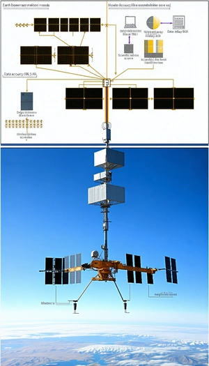 A Large Satellite Dish Mounted On A Tower