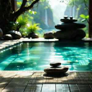 Lifestyle Hdr Photography: Wellness Scene With Natural (lighting:1.48) With Serene Scene