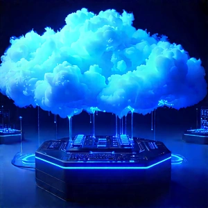 Cloud Computing Visualization With Large Blue