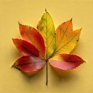 Nature Drone Photography: Autumn Leaves In Natural Setting With Close-up Leaf,