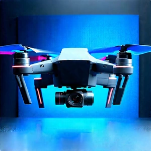 Drone With Data Visualization With Black Drone