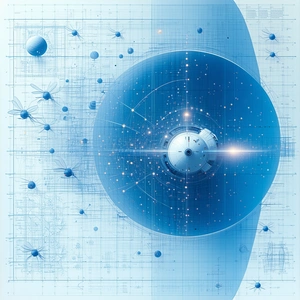 In The Image, There Is A Blue, Three-dimensional Model Of A Spacecraft