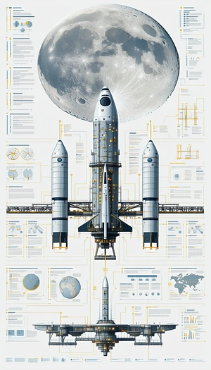 A Space Shuttle Is Shown In A Diagram, With A Rocket Booster Attached To The Side
