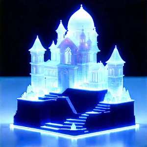 3d Printer With Blue Light (glow:1.25) With Blue Lighted