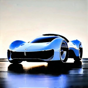 Innovative Electric Vehicle Design With Blue Futuristic