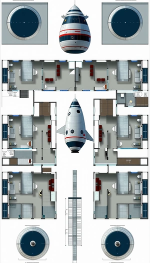 The Image Is A 3d Model Of A Space Shuttle, Which Is Placed In The Center Of The Room