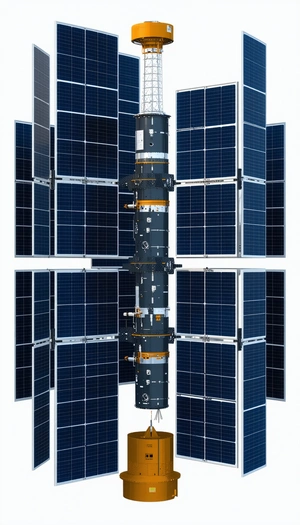 large spacecraft shown white background