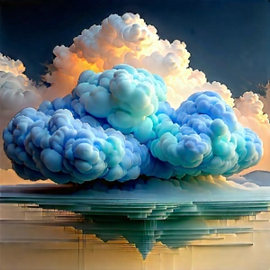 Cloud Computing Visualization With Large, Colorful