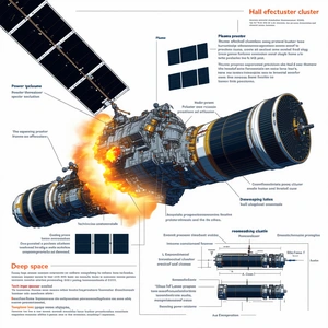 The Image Is A Diagram Of A Rocket Engine, Showing The Various Components And Their Functions