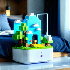 Smart Home Device With Digital Artwork With Small Lego