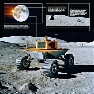 A Large Rover Vehicle On The Moon's Surface