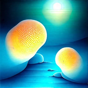 Nature Watercolor Painting: Coral Reef In Dry Season With Beautiful Blue