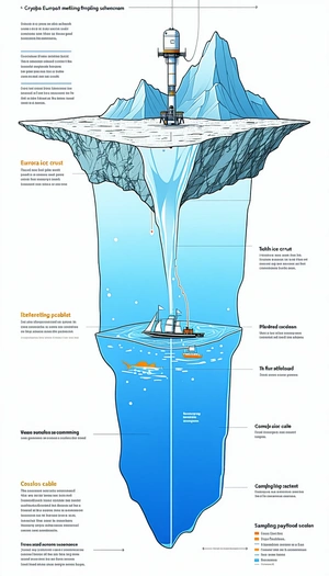 The Image Is A Diagram Showing The Process Of An Iceberg Melting