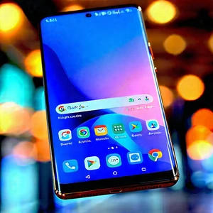 Smartphone With User Interface With Smartphone Blue