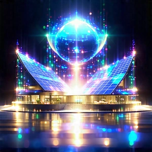 Innovative Renewable Energy Design With Large, Colorful,