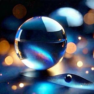 (digital:1.2) Transformation Visualization With Blue Glass