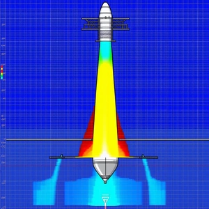 A Blue Background Is Used To Display A Yellow And Red Light Beam
