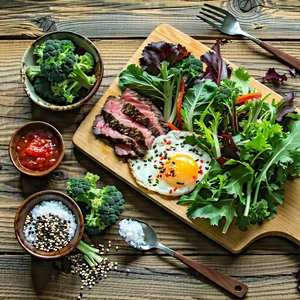 Lifestyle Drone Photography: Farm-to-table meal prepared with organic components