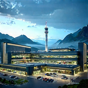 Entertainment Technology In Manufacturing Facility With Large Building