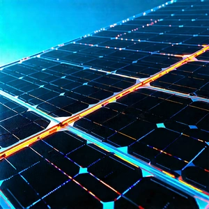 Solar Panel With Neon Accents With Solar Panel