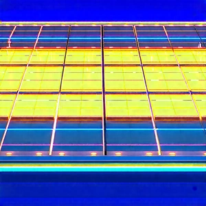 Solar Panel With Neon Accents With Close-up Blue