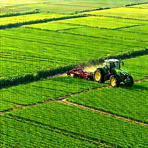 Agricultural Technology In Field Deployment With Tractor Driving