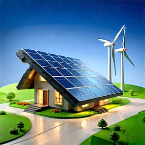 Innovative Renewable Energy (design:1.32) With Small Model