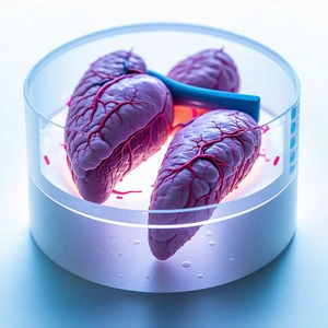 A Clear Glass Container Filled With A Mixture Of Red And White Substances
