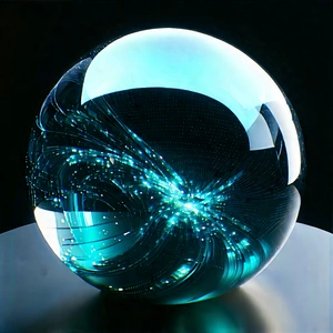 Digital Transformation Visualization With Large, Blue,