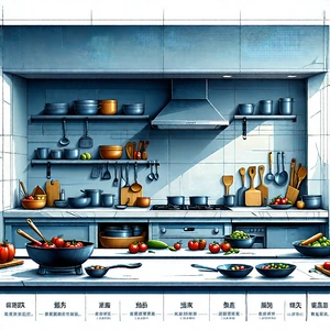 Lifestyle Infographic Style: Cooking Class With Community Group With Drawing Kitchen