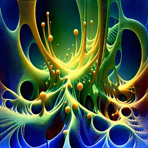 Abstract Fractal Art: Abstract Interpretation Of Growth Patterns With Colorful Intricate