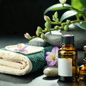 Lifestyle Commercial Photography: Wellness Scene With Aromatherapy With Table Variety