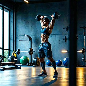 Lifestyle Lithograph: Strength training in home gym