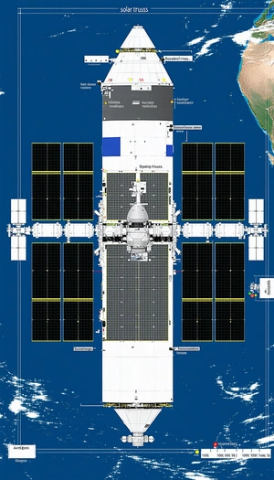 A Space Shuttle On A Runway, With A Large Satellite Attached To The Side Of It