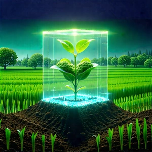 Agricultural Technology In Field Deployment With Green Plant