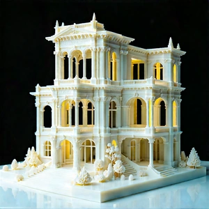 3d Printer With Digital Particles With White, Intricately