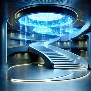 Futuristic Innovation Hub With Image, There