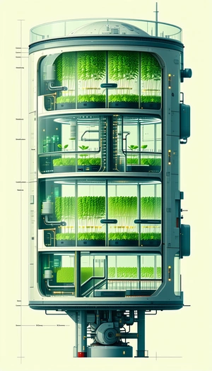 In The Image, There Is A Large, Multi-level Building With A Greenhouse-like Structure