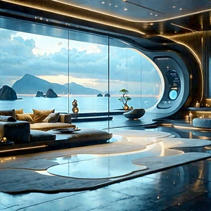 Tech Product Photography: Futuristic Smart Home With Large, Modern